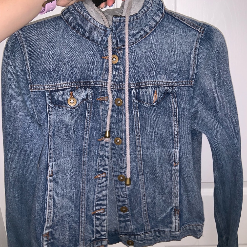 Hooded Jean Jacket Forever 21